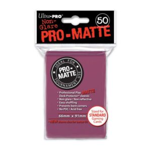 Pink Ultra-Pro Pro-Matte 50 Count Standard sized Sleeves 12 Count Box 